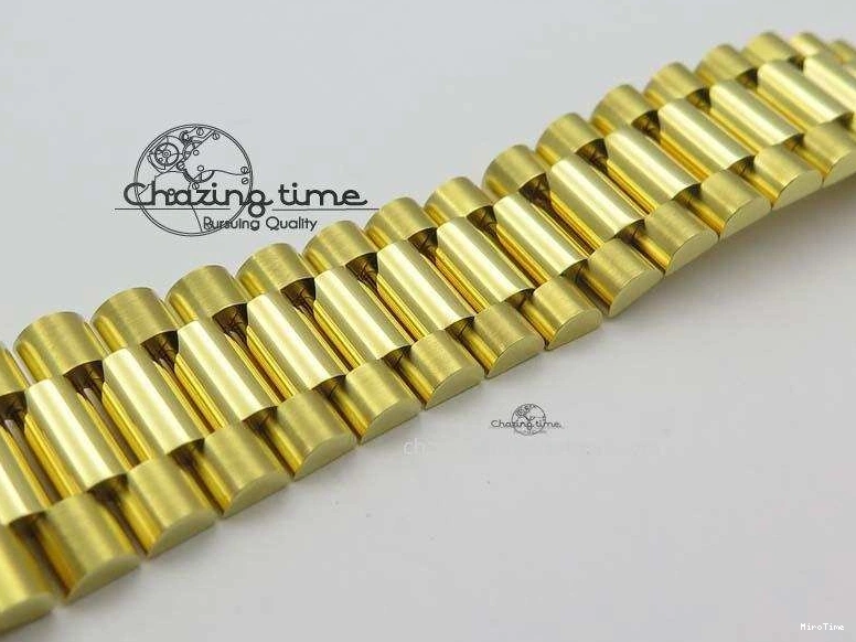 MiroTime 0219 DayDate 40mm BP-Maker 228238 YG Wrapped Gold Roman Dial (Fluted Bezel) On YG Bracelet ETA Attractive 3848
